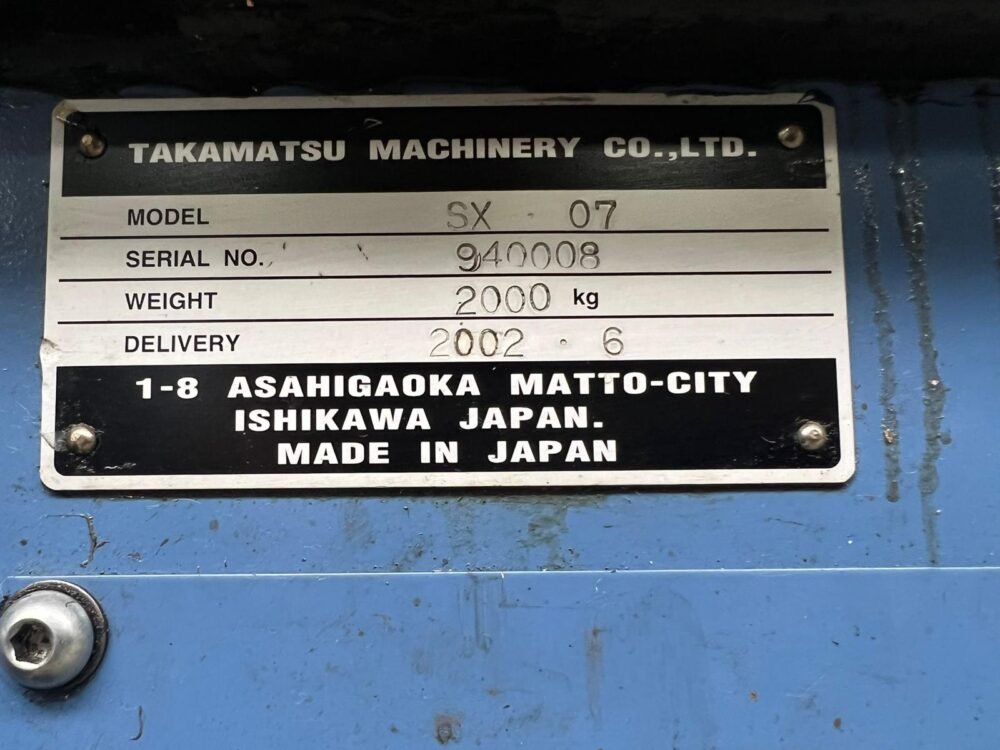 تراش CNC Takamaz SX-07 - کنترلر Fanuc 21، مناسب برای ماشینکاری دقیق - تصویر 4