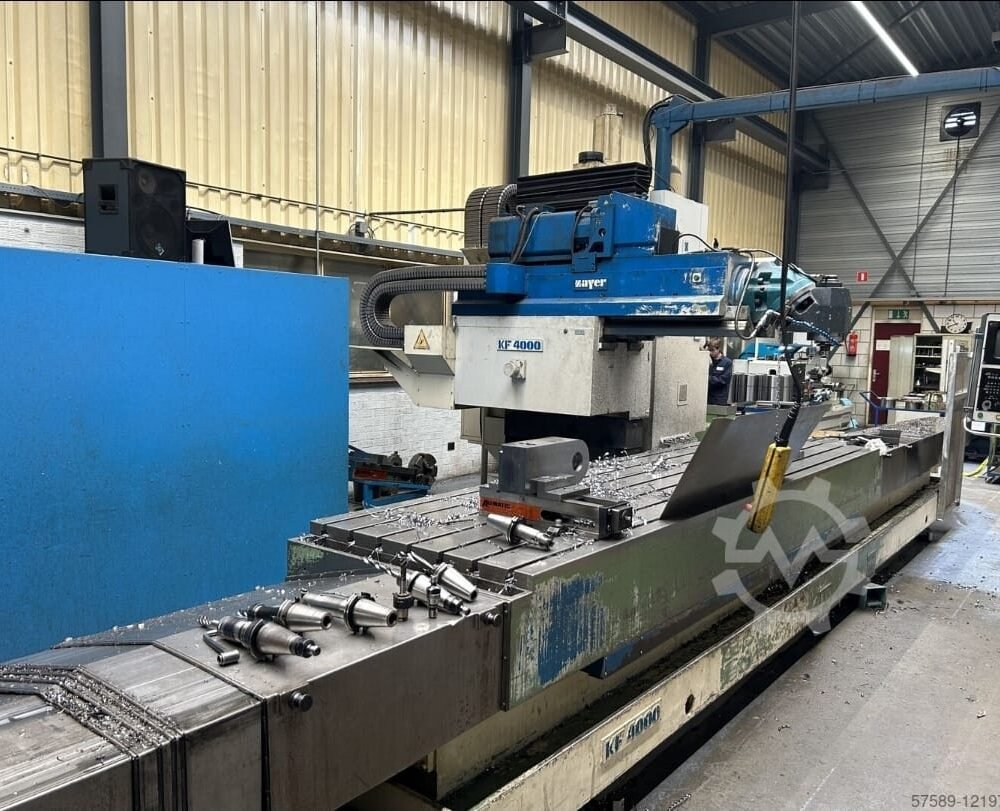 فرز CNC Zayer KF4000 - میز ۴,۰۰۰ × ۱,۰۰۰ میلی‌متر، کنترلر Heidenhain TNC 360