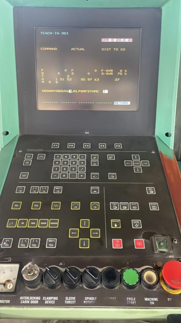 تراش CNC ماهو (MAHO Graziano) – قطر کارگیر ۴۵۰ میلی‌متر – طول کار ۱۰۰۰ میلی‌متر – کنترل Siemens 802 – استارت آماده کار – وضعیت بسیار سالم و تمیز - تصویر 3